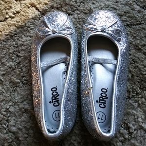 Silver flats for girl
